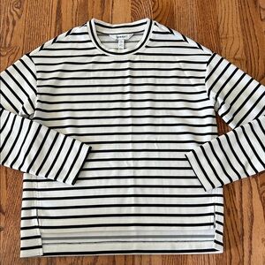 SPANX Air Essentials Striped Black and White Women's Top XS